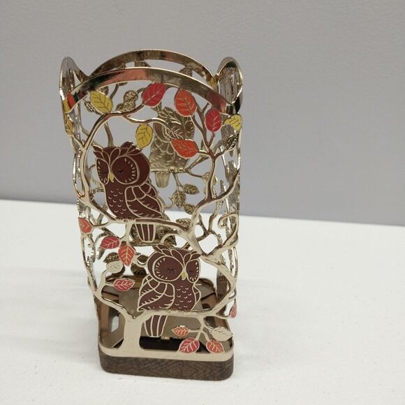 Bath & Body Works Foaming Soap Holder Sleeve Owls Autumn Fall Leaves Decor - Picture 5 of 11